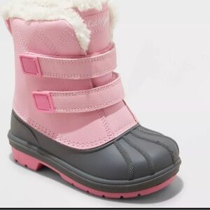 Cat & Jack Pink and Gray Snow Boots